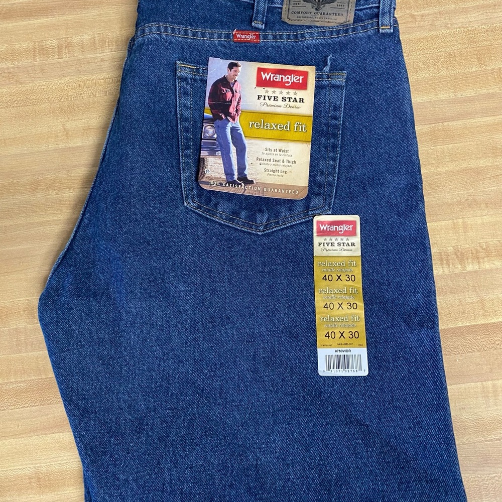 Wrangler Men's Relaxed Fit Denim Jeans